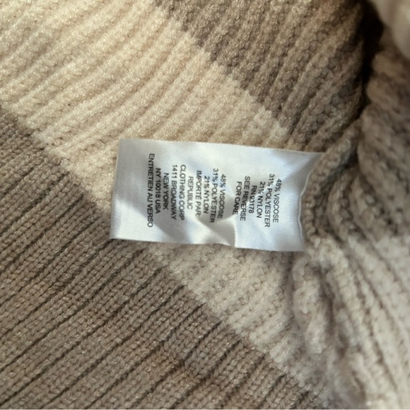 Industry Republic Striped Sweater Cowl Neck Cream Large - Picture 5 of 5